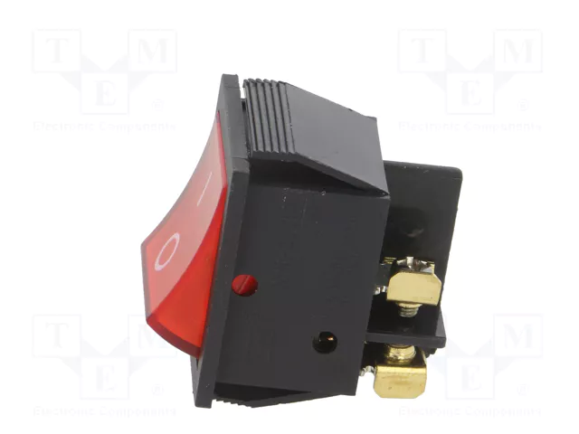 ORNO Interruptor Rocker DPST Rojo 16A/250VAC