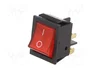 ORNO Interruptor Rocker DPST Rojo 16A/250VAC