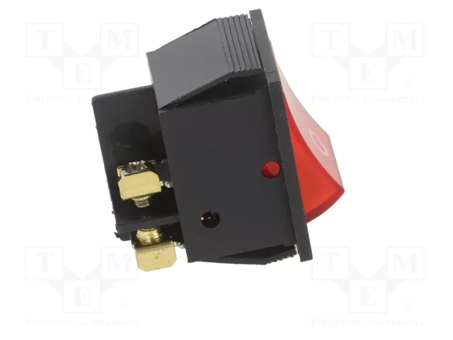 ORNO Interruptor Rocker DPST Rojo 16A/250VAC