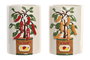 DKD Home Decor Jarrón de Cerámica Pimiento Surtido de 2 Unidades