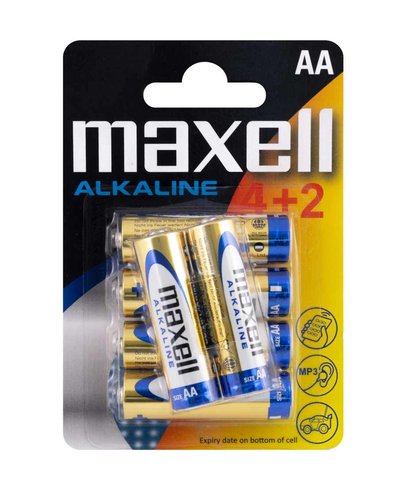 Pilas Alcalina Maxell Lr06 Blister De 4+2 (M329) Pilas Alcalina Maxell Lr06 Blister De 4+2 (M329)
