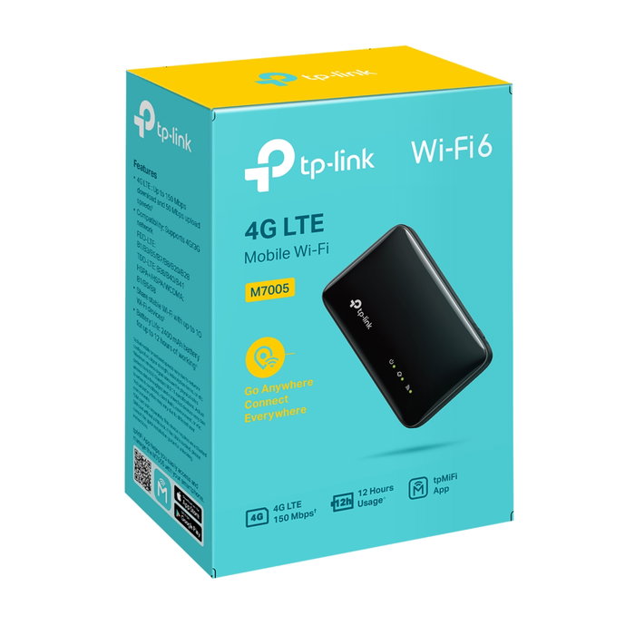 TP-Link M7005 Router Portátil 4G LTE Wi-Fi 6 Negro