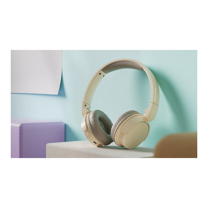 Philips TAH3209BG/00 Auriculares Diadema Inalámbricos Bluetooth 5.3 Supraaural Beige para Llamadas y Música con 25h Autonomía