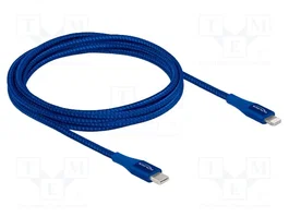 DeLOCK Cable de datos y carga USB Type-C a Lightning 2 m Azul MFi