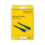 DeLOCK Cable de datos y carga USB Type-C a Lightning, 2 m, Azul, MFi