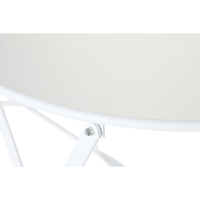DKD Home Decor Mesa y Set de 3 Piezas de Metal Blanco DKD Home Decor Mesa y Set de 3 Piezas de Metal Blanco