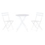 DKD Home Decor Mesa y Set de 3 Piezas de Metal Blanco