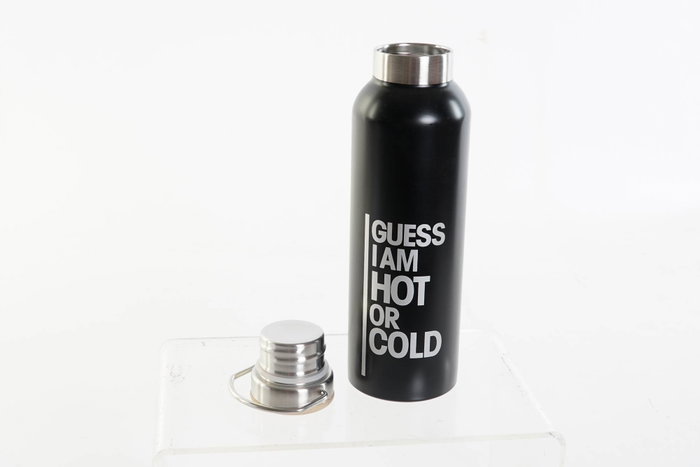 DKD Home Decor Botella Inox Bambu 550ml, Surtido de 2 Unidades
