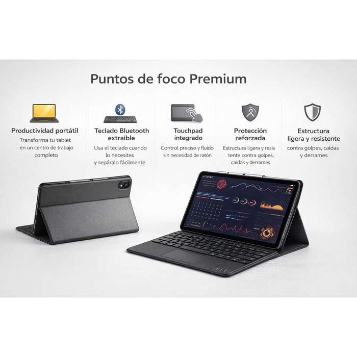 Funda para Tablet Silver HT 11201174019 Negro Funda para Tablet Silver HT 11201174019 Negro