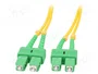 QOLTEC Cable de conexión de fibra óptica SC/APC dúplex 1m