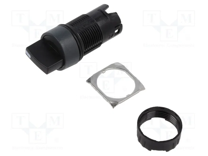 SCHNEIDER ELECTRIC Interruptor rotativo Harmony XB6 de 3 posiciones, 16mm, negro SCHNEIDER ELECTRIC Interruptor rotativo Harmony XB6 de 3 posiciones, 16mm, negro
