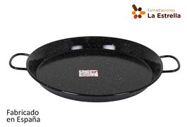 La Estrella Paellera Valenciana Jaspeada 42 cm para 10 Raciones (8 Unidades)