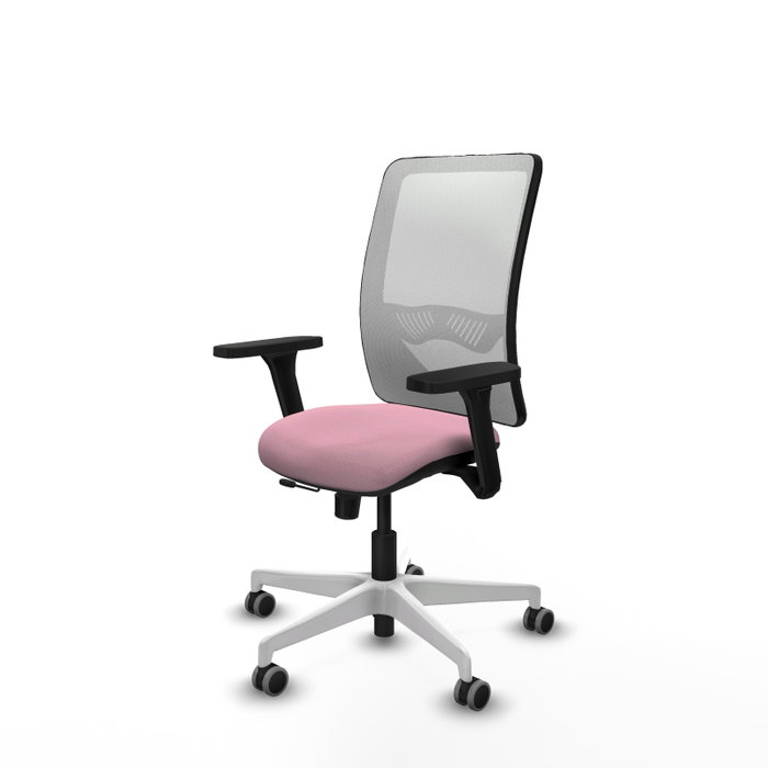 PIQUERAS Y CRESPO Silla de oficina Zulema con mecanismo Sincro/Traslack, Rosa y Blanco PIQUERAS Y CRESPO Silla de oficina Zulema con mecanismo Sincro/Traslack, Rosa y Blanco