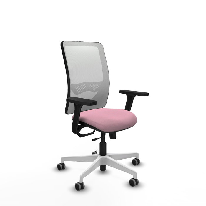 PIQUERAS Y CRESPO Silla de oficina Zulema con mecanismo Sincro/Traslack, Rosa y Blanco PIQUERAS Y CRESPO Silla de oficina Zulema con mecanismo Sincro/Traslack, Rosa y Blanco