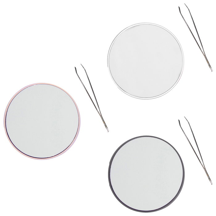 Cosmetic Club Espejo X15 Con Pinzas Depilación 15 Aumentos