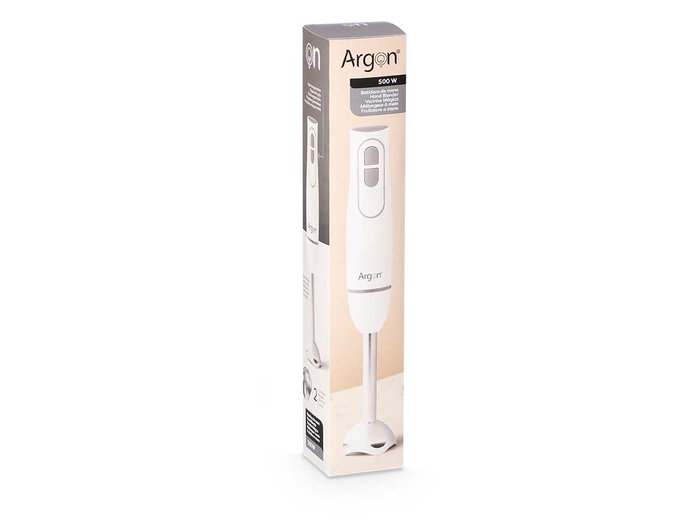 ARGON Batidora de Mano 500W, Color Blanco y Gris, Uso Doméstico, 6.5x36x6.5 cm (Set de 8)