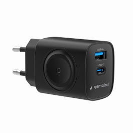 GEMBIRD TA-UC-PDQCW20-01-BK Cargador Rápido 2-en-1 Negro