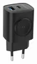 Gembird TA-UC-PDQCW20-01-BK Cargador Rápido USB de 20W con 2 Puertos (USB-C PD + USB-A QC 3.0), Negro, Para Móvil