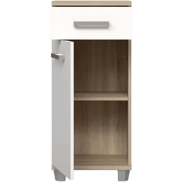 Forte Mueble de Baño VERK22Q34 90,8 x 34,8 x 40,2 cm Blanco / Roble Sonoma