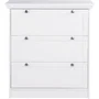 LANDWOOD Cómoda de 3 Cajones 80x45x90 cm, Estilo Rústico, Acabado Blanco, Ref AUC4260281756195