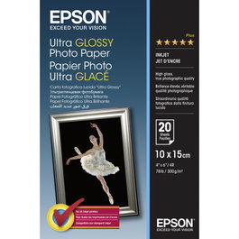 Epson Ultra Glossy Photo Paper 10x15cm, 20 Hojas, Brillo C13S041926