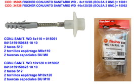 FISCHER Conjunto Sanitario WD 8x110/2B (Bolsa de 2 unidades)
