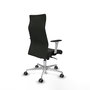 PIQUERAS Y CRESPO Sillón Albacete Negro con Mecanismo Sincro y Base de Aluminio