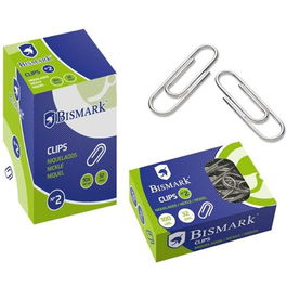 Bismark Clips Niquelados Nº2 32 mm - Caja De 100U-
