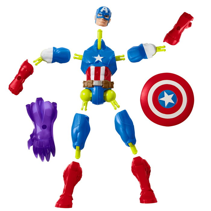 Hasbro Figura Capitán América Mixmashers Avengers F9267 +4 años 12 cm