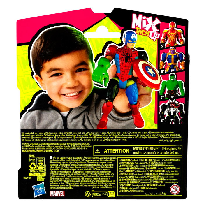 Hasbro Figura Capitán América Mixmashers Avengers F9267 +4 años 12 cm