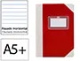 Fernandes Libro Cartoné Cosido Din A5+ Rayado Horizontal 50 Hojas 100 gr Rojo