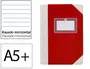 Fernandes Libro Cartoné Cosido Din A5+ Rayado Horizontal 50 Hojas 100 gr Rojo