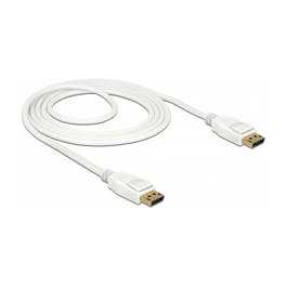 DeLOCK Cable DisplayPort 1.2a DP a DP 4K Ultra HD @ 60 Hz, 1.5 m, Blanco, 21.6 Gbit/s, 28 AWG, 85509