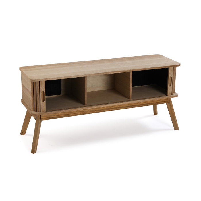 Versa Mueble de TV con 1 cajón Eloy, 30x46x100 cm, madera MDF y pino