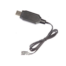 Carrera 370600054 Cable USB 1A para Baterías LiFePo4 6,4V Fuente de Alimentación Cargador Negro