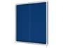 Nobo premium plus vitrina anuncios puerta corredera fieltro azul 12xA4