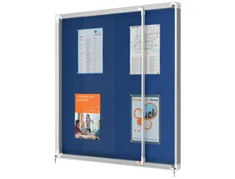Nobo premium plus vitrina anuncios puerta corredera fieltro azul 12xA4