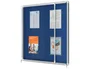 Nobo premium plus vitrina anuncios puerta corredera fieltro azul 12xA4