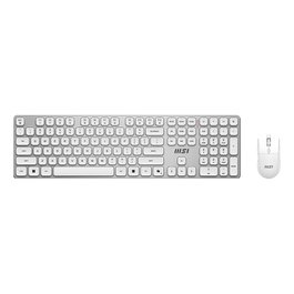 MSI Forge K210 W Combo White ES - Teclado y Ratón Gaming en Español, Conectividad Inalámbrica 2.4G, Diseño Ergonómico y Retroiluminación LED para PC