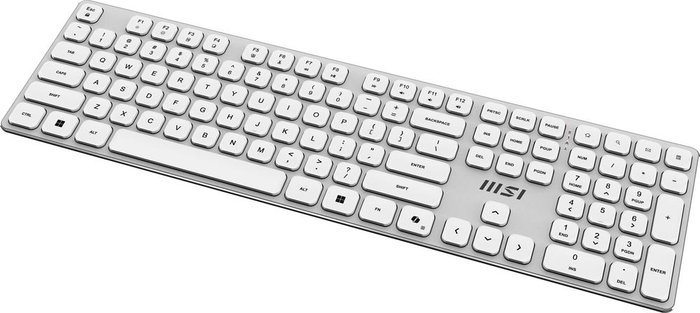 MSI Forge K210 W Combo White ES - Teclado y Ratón Gaming en Español, Conectividad Inalámbrica 2.4G, Diseño Ergonómico y Retroiluminación LED para PC