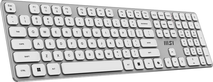 MSI Forge K210 W Combo White ES - Teclado y Ratón Gaming en Español, Conectividad Inalámbrica 2.4G, Diseño Ergonómico y Retroiluminación LED para PC