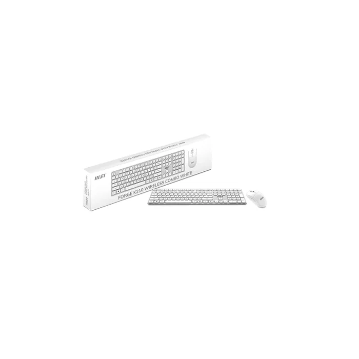 MSI FORGE K210 W COMBO Teclado y Ratón Inalámbrico Blanco