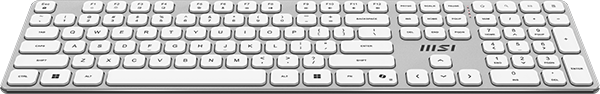 MSI Forge K210 W Combo White ES - Teclado y Ratón Gaming en Español, Conectividad Inalámbrica 2.4G, Diseño Ergonómico y Retroiluminación LED para PC