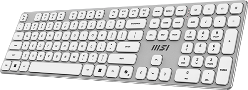 MSI Forge K210 W Combo White ES - Teclado y Ratón Gaming en Español, Conectividad Inalámbrica 2.4G, Diseño Ergonómico y Retroiluminación LED para PC