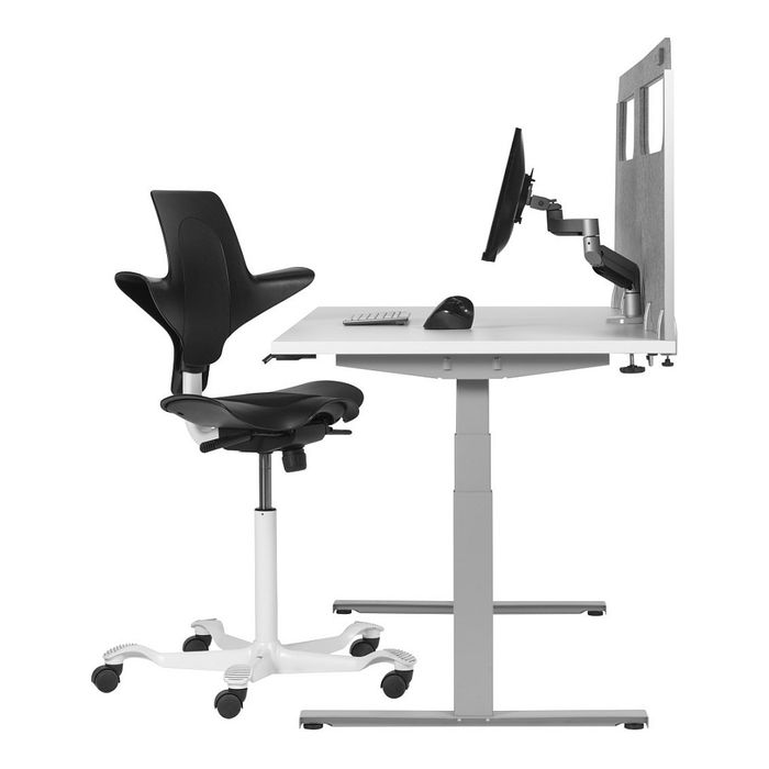 BakkerElkhuizen BE Safety Screen W180H60 Pantalla de seguridad para escritorio 180x60 cm con ventana de acrílico