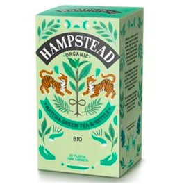 Hampstead 20Sbrs. Té Verde Matcha e Infusión de Ortiga Ecológico y Biodinámico - 20 Bolsitas - Producto Vegano