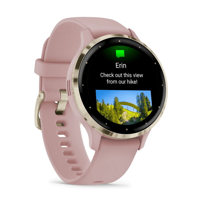 Garmin Venu 3S Dust Rose - Smartwatch con Pantalla AMOLED Táctil de 1.2", GPS, Pulsómetro, Garmin Pay, Seguimiento Salud, 30+ Deportes, Resistente al Agua 5 ATM