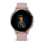 Garmin Venu 3S Reloj Inteligente GPS Unisex AMOLED 3.05 cm (1.2"), 8 GB, 10 Días Batería, Rosa Polvo/Oro Suave, 41 mm, Resistente Agua 5 ATM