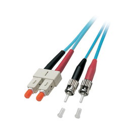 EFB Elektronik Cable de fibra óptica OM3 Duplex SC-ST 2m Turquesa