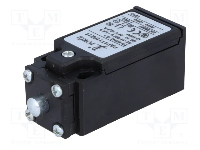 POKÓJ Interruptor de fin de carrera con espárrago de Ø8mm, NO + NC, 10A